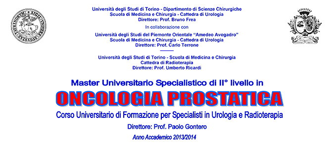 Master di II livello in Oncologia Prostatica A.A. 2013/2014